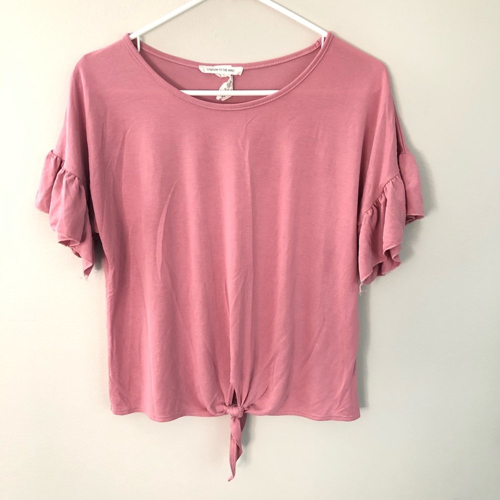 Caution To The Wind flutter sleeve top